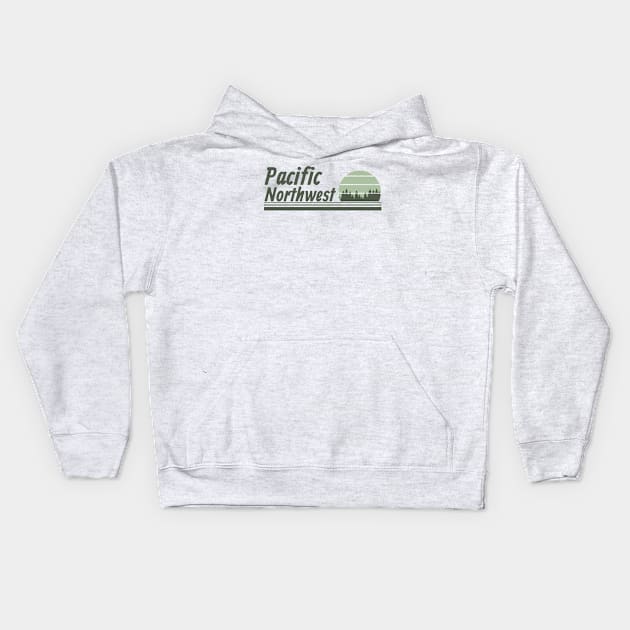 Pacific Northwest Kids Hoodie by happysquatch